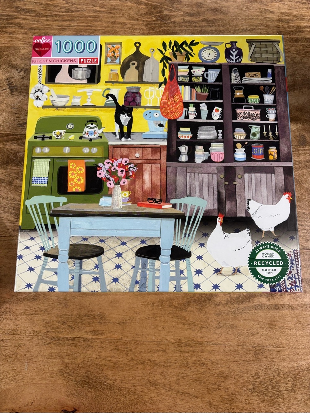 Eeboo Kitchen Chickens 1000-Piece Jigsaw Puzzle